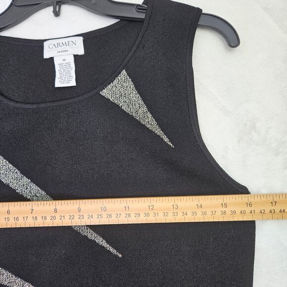 🦃Carmen Marc Valvo Bodycon Classy Cocktail Dress Flattering Stretch Size Medium - Picture 8 of 8